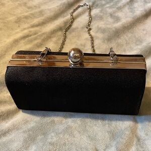 Elegant Bijoux Terner Black Clutch Bag